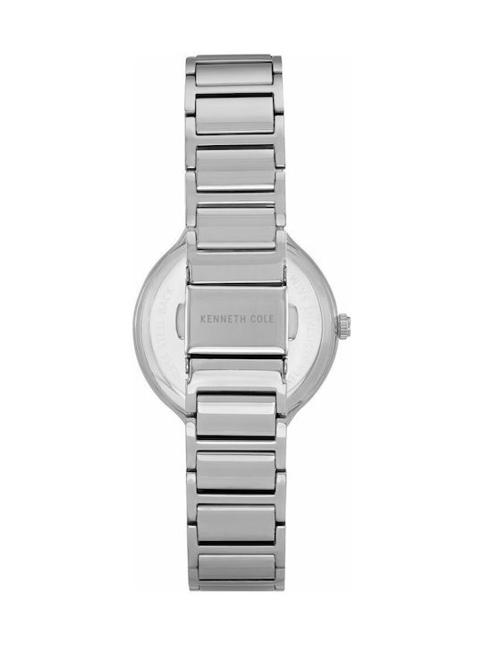 Kenneth Cole Ladies Crystals Ceas cu Argintiu Brățară Metalică