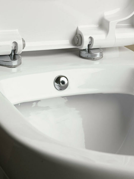Serel Smart Wall-Mounted Toilet that Includes Cover and Bidet White