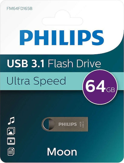 Philips Moon 64GB USB 3.1 Stick Argintiu