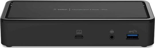 Belkin Thunderbolt 3 Dock Plus USB-C Docking Station with DisplayPort 4K PD Ethernet and Support for 2 Monitors Black