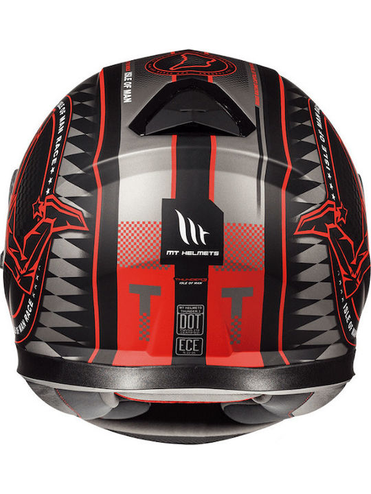 MT Thunder 3 SV Isle of Man Motorradhelm Volles Gesicht ECE 22.05 1450gr mit Sonnenblende