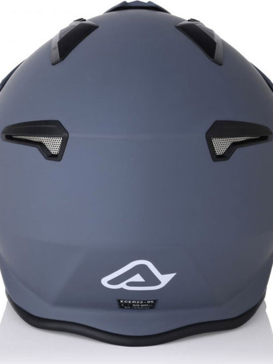 Acerbis Aria Matt Grey Motorcycle Helmet Jet 1050gr with Sunvisor