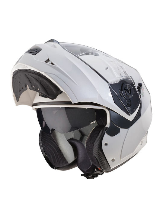 Caberg Duke II White Κράνος Μηχανής Flip-Up ECE 22.05 1550gr με Sunvisor