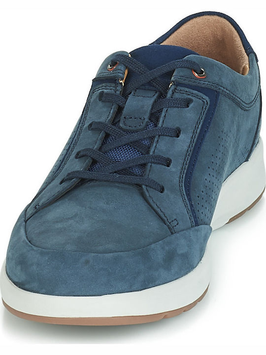 Un Trail Form Men's Anatomic Leather Casual Shoes Blue