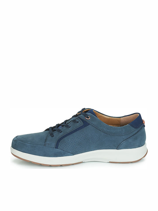 Un Trail Form Men's Anatomic Leather Casual Shoes Blue