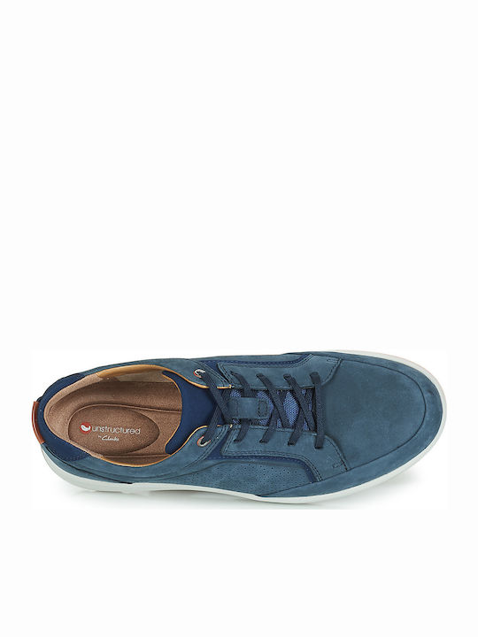Un Trail Form Men's Anatomic Leather Casual Shoes Blue