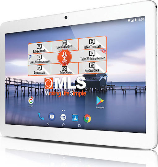 MLS Alu Plus 4G 4G 10.1" Tablet (2GB/16GB) Ασημί