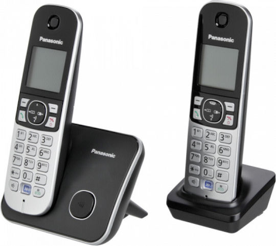 Panasonic KX-TG6812GB Ασύρματο Τηλέφωνο Duo Μαύρο