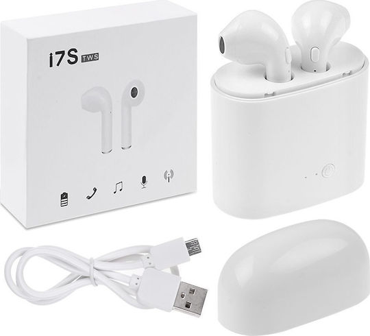 TWS i7s Ohrstöpsel Bluetooth-Freisprecheinrichtung Kopfhörer mit Ladeetui Weiß
