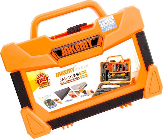 Jakemy JM-8139 Инструмент за разглобяване за Сервиз Мобилни Телефони 45бр JM-8139