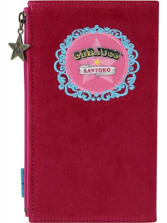Santoro Circus Moon Buttons Παιδικό Πορτοφόλι Κερμάτων με Φερμουάρ για Κορίτσι Φούξια