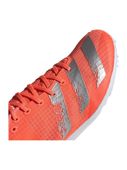 Distancestar Sport Shoes Spikes Signal Coral / Silver Metallic