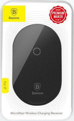 Baseus Qi Charging Receiver Microfiber Lightning in Black color