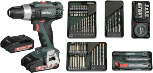Metabo SB 18 L Set Percussive Drill Driver Battery 18V 2x2Ah 602317870