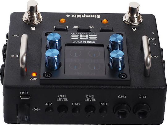Elite Acoustics Stompmix X4 Πετάλι Mixer Compressor Ηλεκτροακουστικών Οργάνων