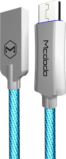 Mcdodo Braided USB 2.0 to micro USB Cable Μπλε 1m (CA-289)