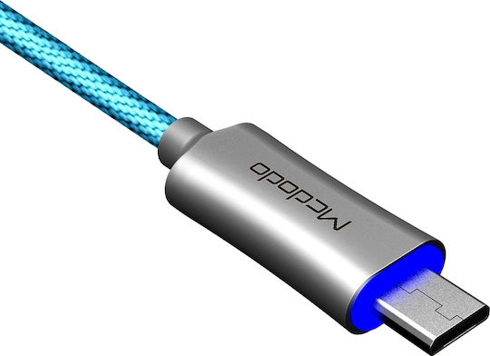 Mcdodo Braided USB 2.0 to micro USB Cable Μπλε 1m (CA-289)