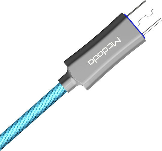 Mcdodo Braided USB 2.0 to micro USB Cable Μπλε 1m (CA-289)