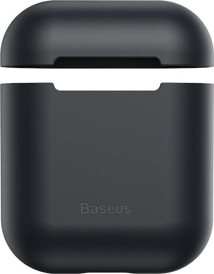 Baseus Super Thin Case Silicone in Black color for Apple AirPods 1 / AirPods 2