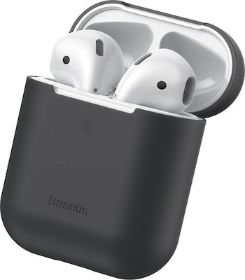 Baseus Super Thin Hülle Silikon in Schwarz Farbe für Apple AirPods 1 / AirPods 2