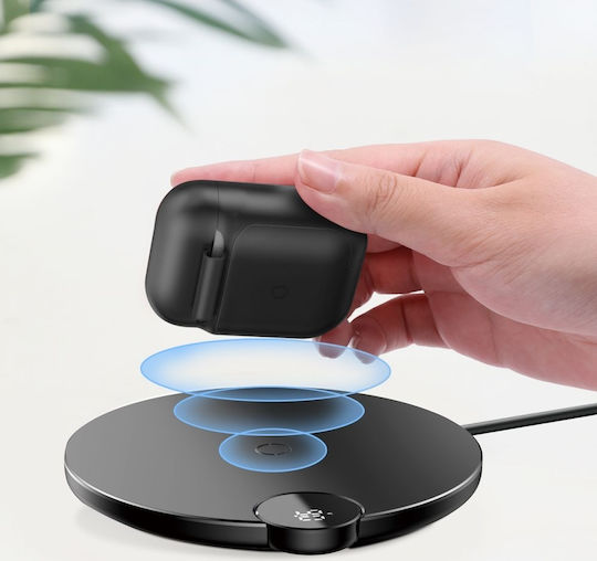 Baseus Anti-dust Wireless Charger Θήκη Σιλικόνης σε Μαύρο χρώμα για Apple AirPods