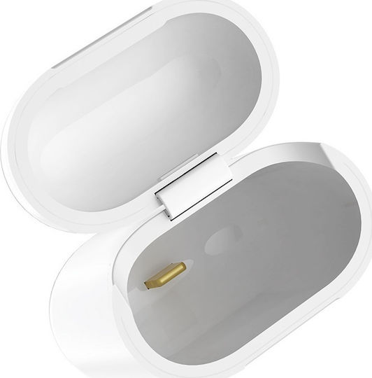 Hoco CW18 Θήκη Σιλικόνης σε Λευκό χρώμα για Apple AirPods