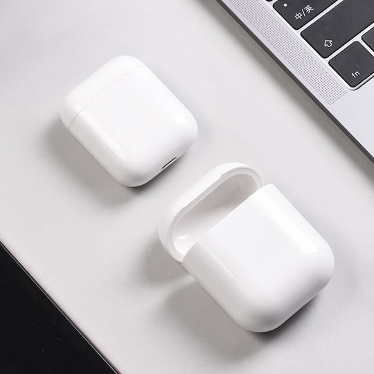 Hoco CW18 Θήκη Σιλικόνης σε Λευκό χρώμα για Apple AirPods