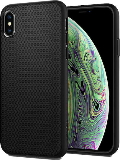 Spigen Liquid Air Back Cover Σιλικόνης Μαύρο (iPhone X / Xs)
