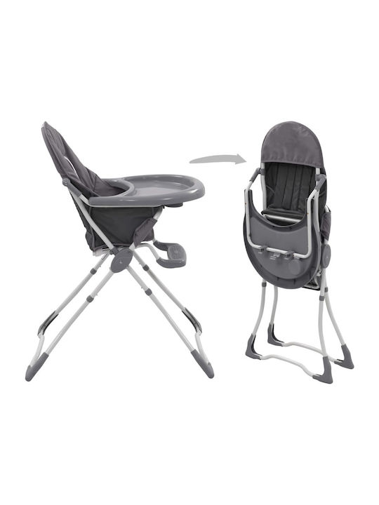 vidaXL Foldable Baby Highchair Gray vidaXL Foldable Baby Highchair Gray