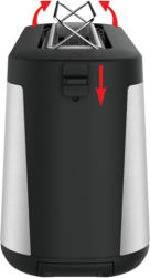 Tefal Φρυγανιέρα 2 Θέσεων 1000W Inox