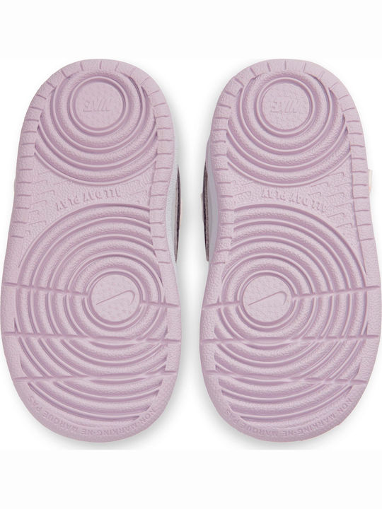 Court Court Borough Low 2 Kids Sports Shoes Basketball with Hoop & Loop Closure Pink