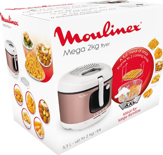 Moulinex AM4810 Φριτέζα 3.3lt Ροζ