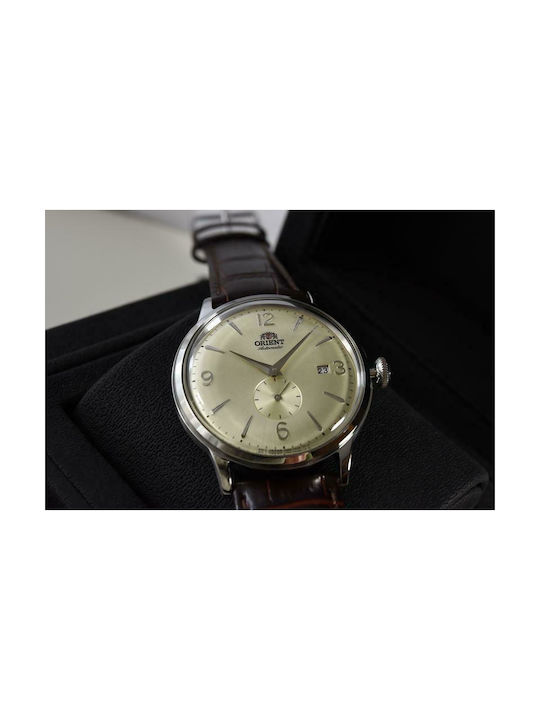 Orient Bambino Small Seconds Ανδρικό Ρολόι 40.5mm Αυτόματο με Καφέ Δερμάτινο Λουράκι