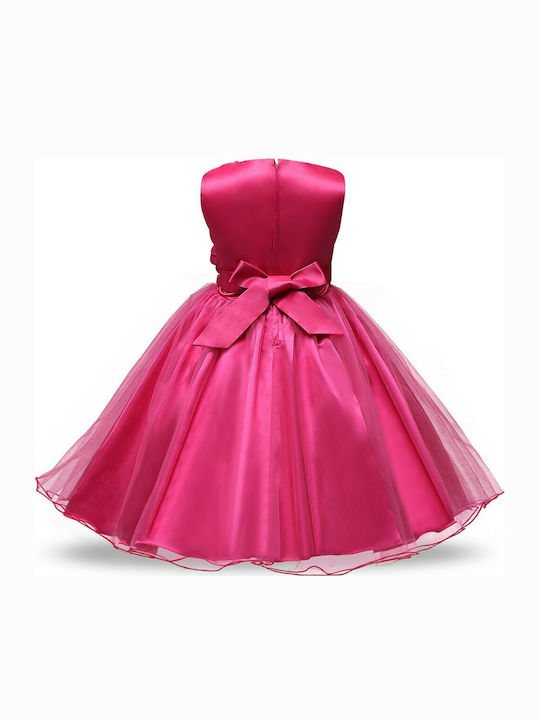 Meng Baby Kids Dress Tulle Sleeveless Pink