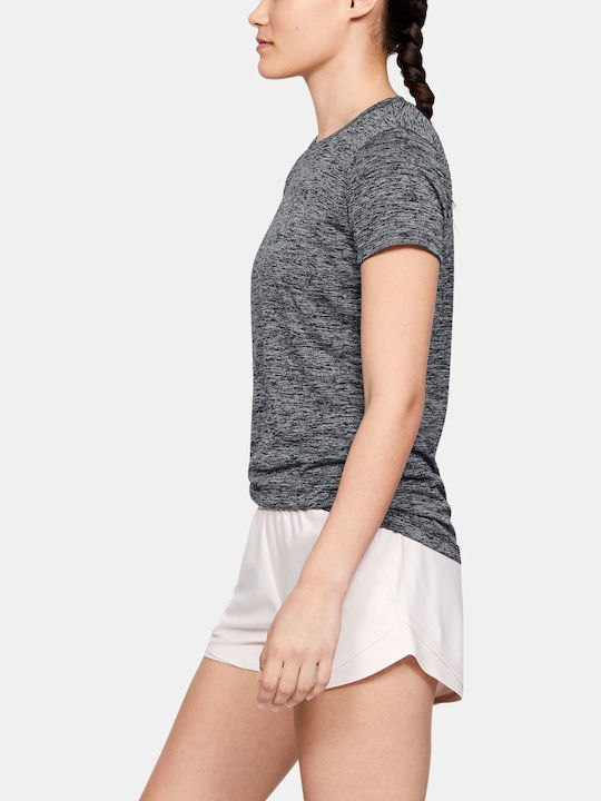 Women's T-shirt Black/Metallic Silver