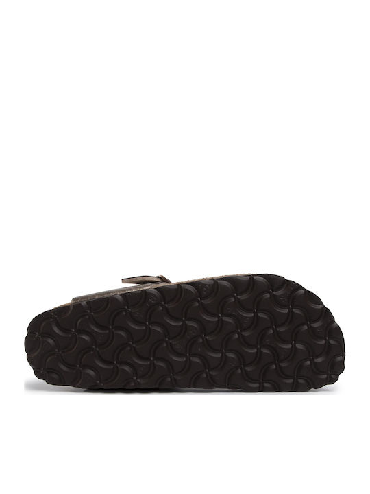 Gizeh Birko-Flor Women's Anatomic Flat Sandals Gold Narrow Fit
