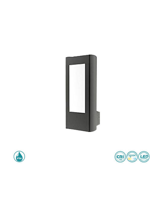 Sun Light Outdoor Floor Lamp Small Post LED Outdoor 10W with Warm White Light IP54 Black