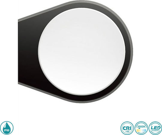 Sun Light Επιτοίχια Εξωτερική Πλαφονιέρα LED IP65 12W με Θερμό Λευκό Φως 17.5x4.5εκ.
