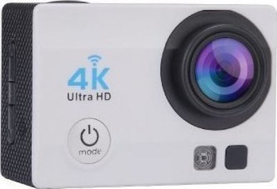 DV124 Action Camera 4K Ultra HD Υποβρύχια (με Θήκη) με WiFi Λευκή με Οθόνη 2"