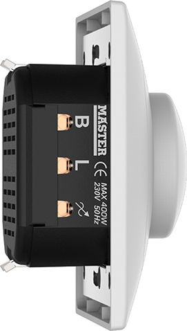 Master Recessed Dimmer Switch with Universal Frame Rotary 400W in White Color