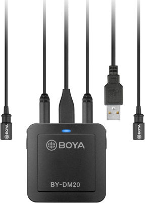 Boya Microfon 3.5mm BY-DM20 Dual-Channel Recording Kit Revers BY-DM20