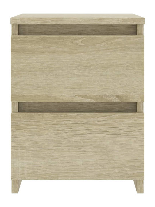 Wooden Sonoma Oak Bedside Table 30x30x40cm