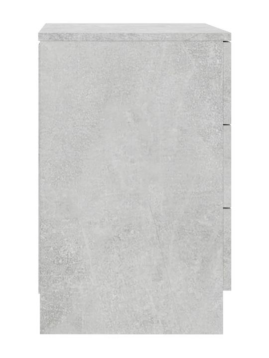 Κομοδίνο Ξύλινο Γκρι Σκυροδέματος 38x35x56cm