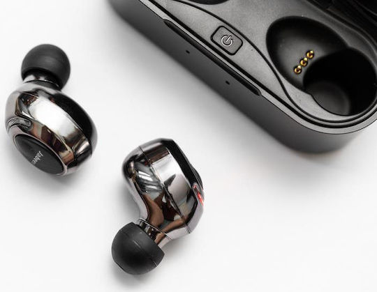Firefly Pro In-ear Bluetooth Handsfree Ακουστικά με Θήκη Φόρτισης Μαύρα