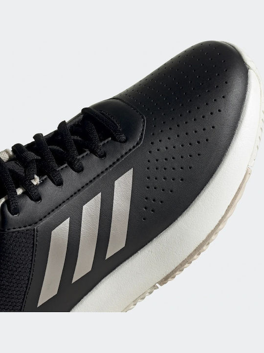 adidas Core Linear Courtsmash Women's Tennis Shoes for All Courts Core Black / Platinum Metallic / Linen