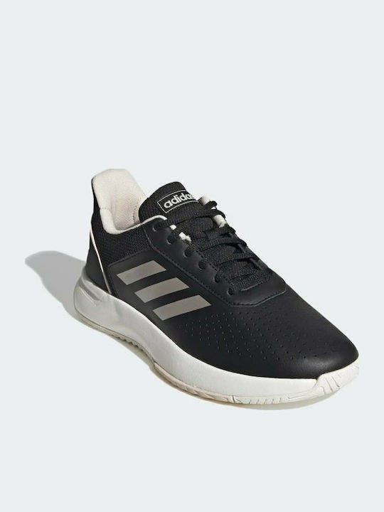 adidas Core Linear Courtsmash Женски Тенис обувки Всички съдилища Core Black / Platinum Metallic / Linen adidas Core Linear Courtsmash Женски Тенис обувки Всички съдилища Core Black / Platinum Metallic / Linen