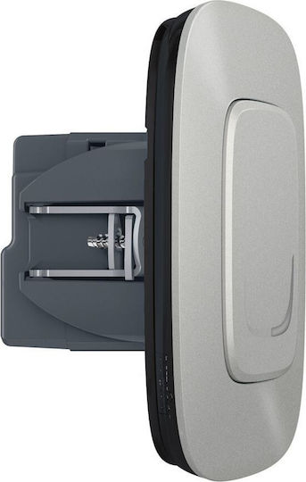 Legrand Valena Allure Netatmo Recessed Dimmer Switch with Classic Button 300W in Silver Color