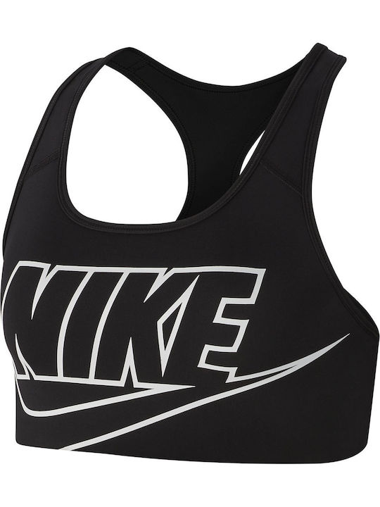 Dri-Fit Swoosh Γυναικείο Αθλητικό Μπουστάκι Μαύρο