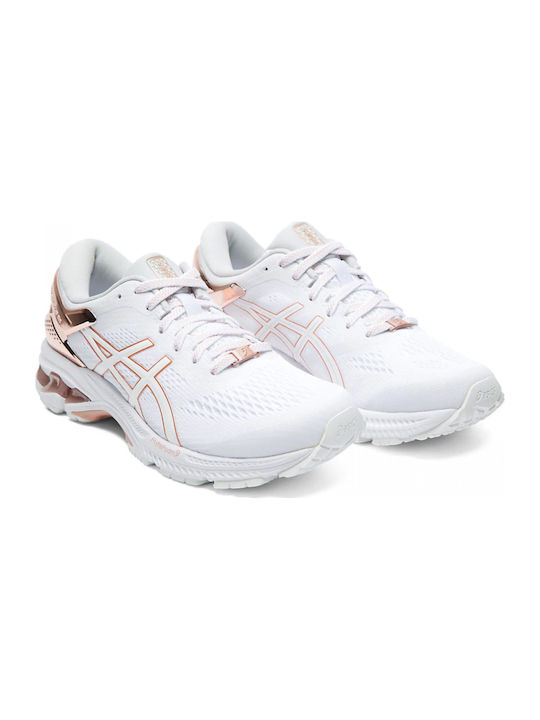Gel-Kayano 26 Platinum Damen Sportschuhe Laufen Weiß