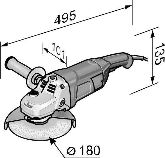 Flex L 21-8 180 Τροχός 180mm Ρεύματος 2100W